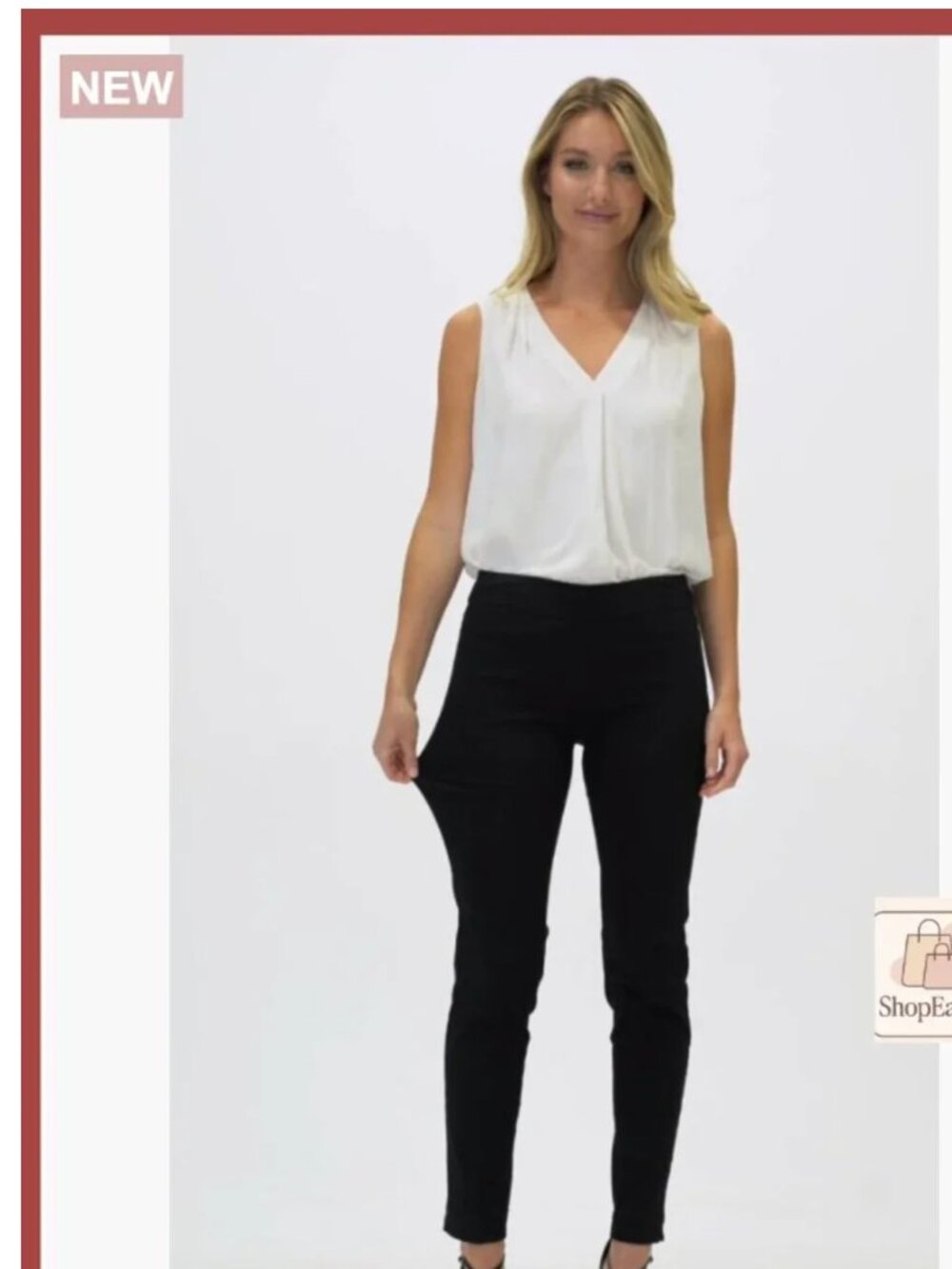 Focus 2000 Classic straight-leg pant streamlined look Smooth front size 8